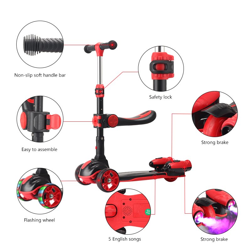 2024 new model baby toys kid kick seat scooter 3 wheel children electric scooter for sale