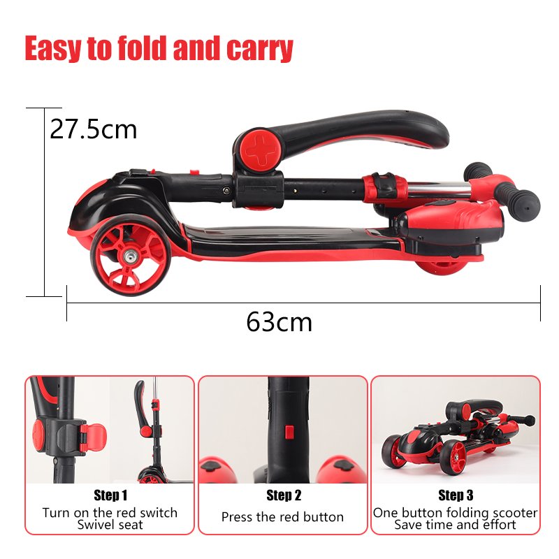 2024 new model baby toys kid kick seat scooter 3 wheel children electric scooter for sale