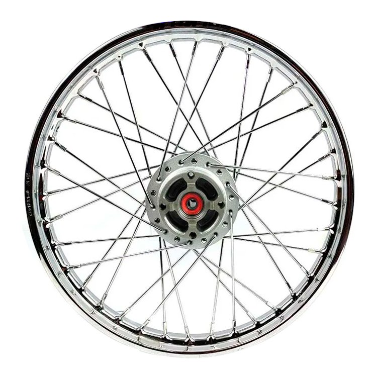 Wave 110i/125i Motorcycle 1.4x17 inch Multi Spokes Shining Stainless Steel Front Wheel Rims for Honda Motorbike Parts Wholesales