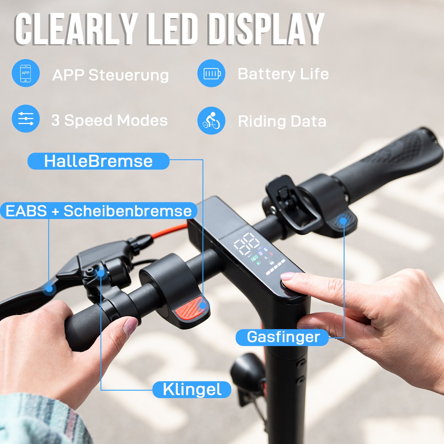 EU Germany Stock 400W 42V 20KM/H Electric Scooter Bike 8.5inch Solid Tyres Folding Electric Scooters with ABE
