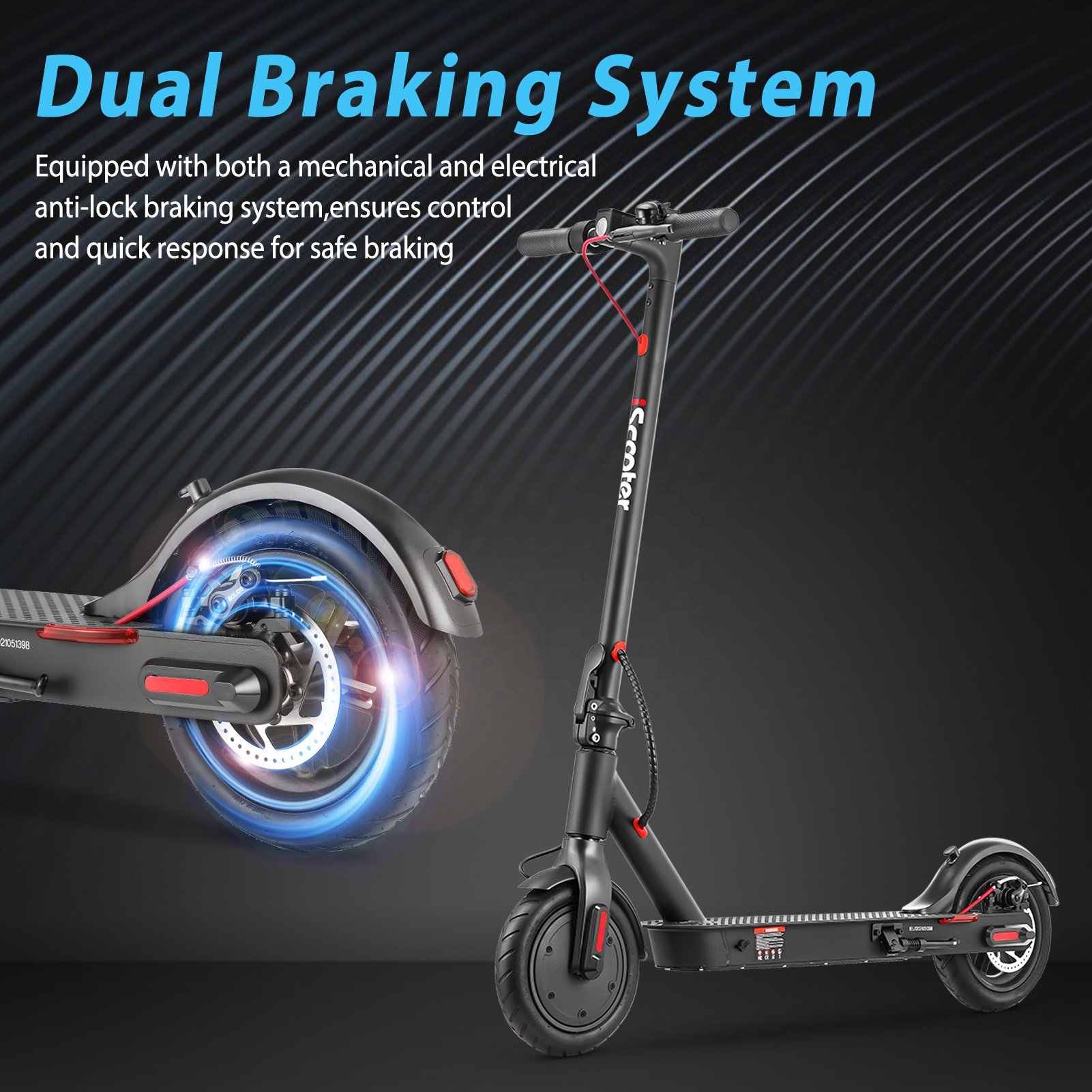 EU UK Warehouse 30km/h electric scooter 350w 7.5ah scooter with APP ultra light waterproof electric kick scooter