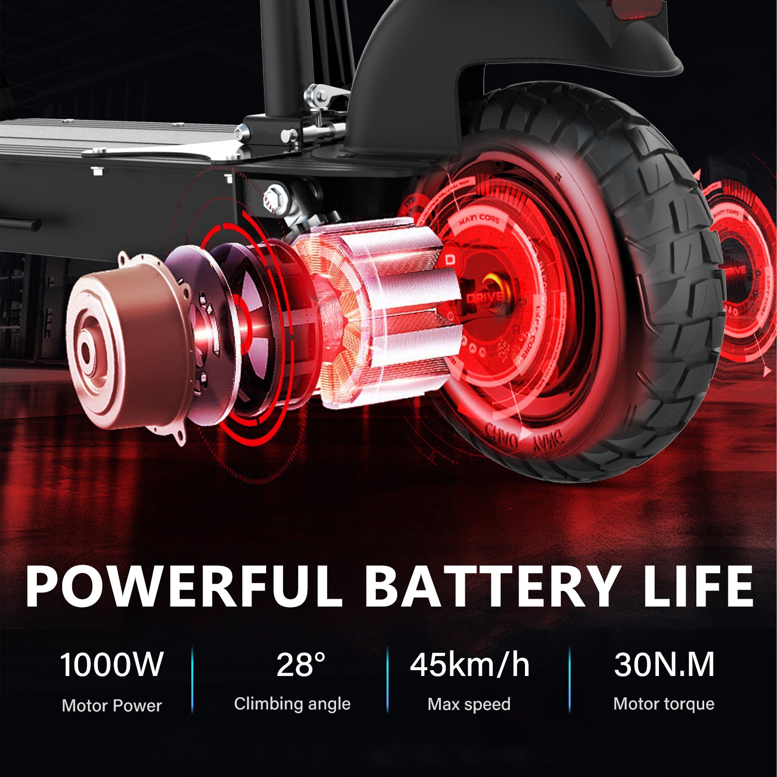 Electric scooter Adult 10 inches big wheel scooter with seat 48v 20Ah 1000w electric scooter in EU/US warehouse