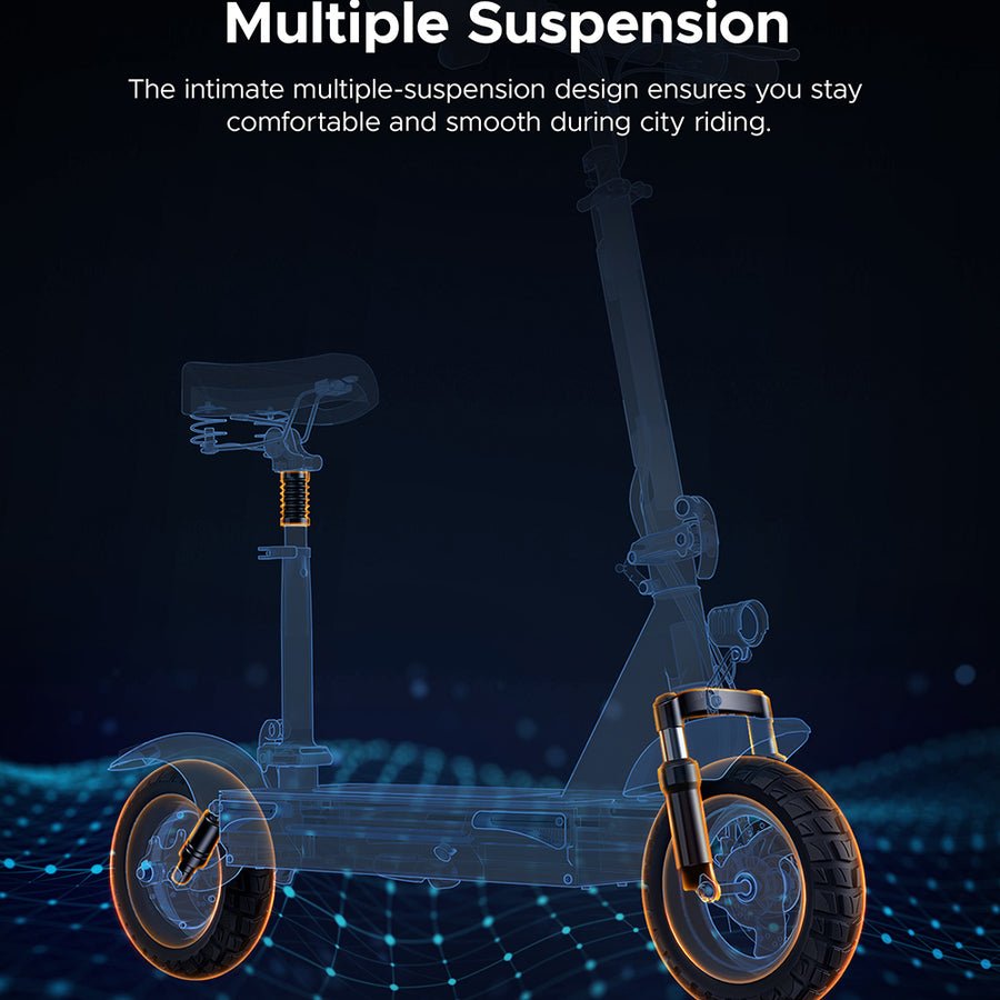 EU UK 500W 10 Inch Off-Road Tire Electric Scooter 45km/h 15Ah Battery 60km IPX4 Waterproof with Seat ENGWE S6 electric scooters