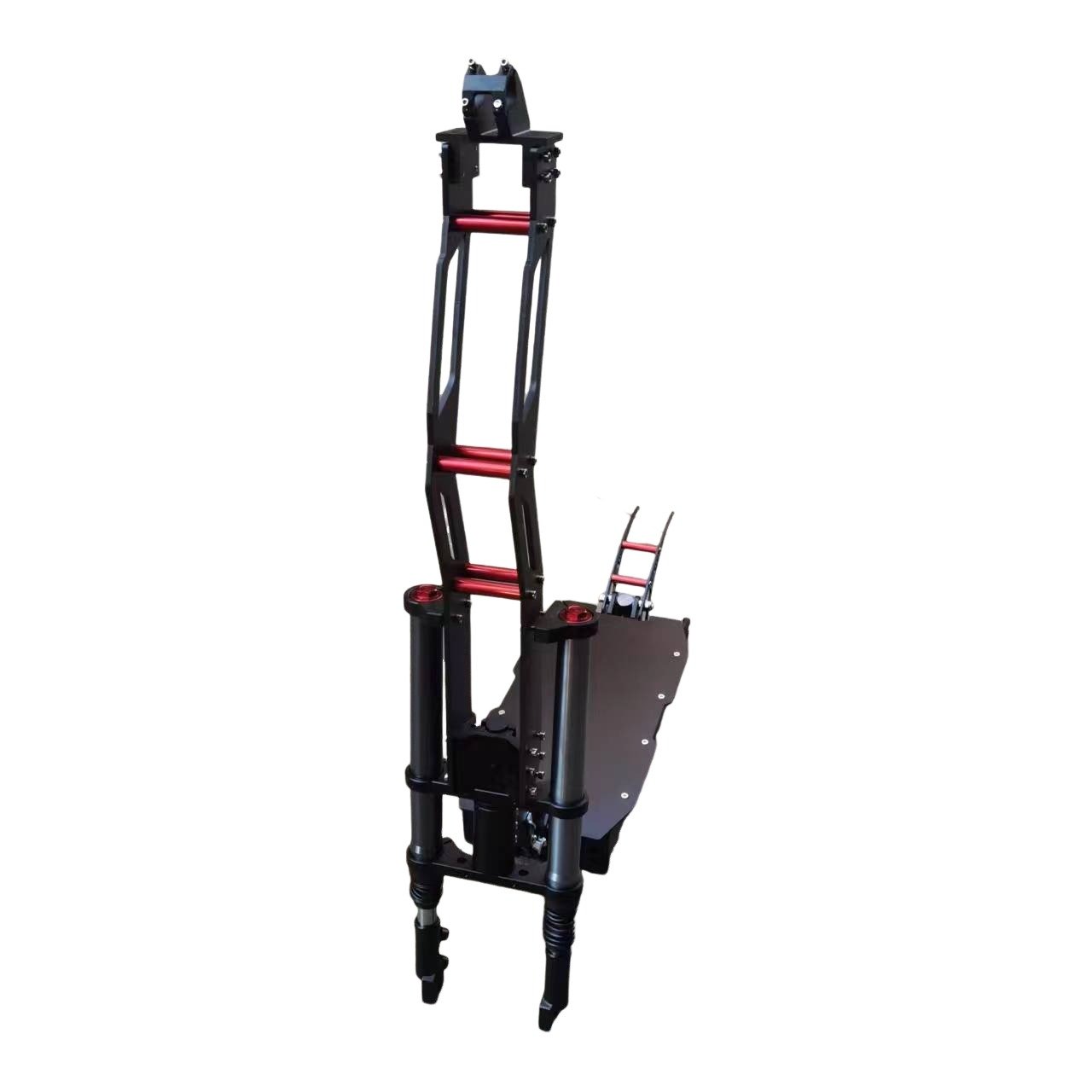New design Aluminum alloy material 11 inch electric scooter body frame open fork 150mm with hydraulic shock absorber