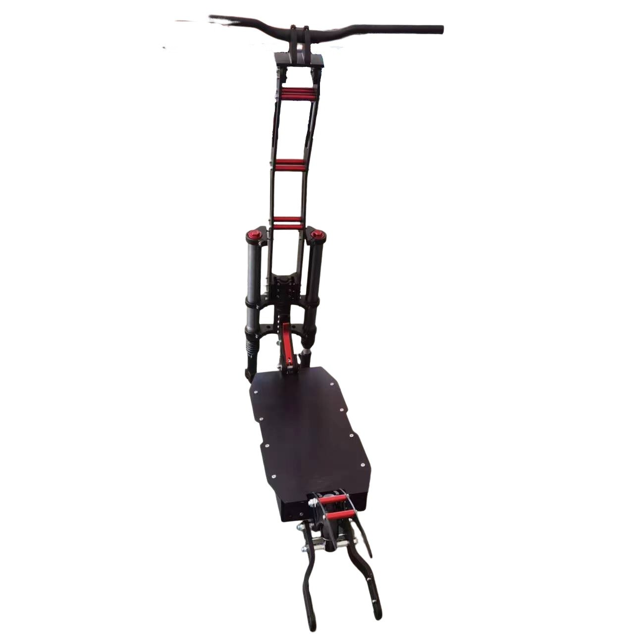 New design Aluminum alloy material 11 inch electric scooter body frame open fork 150mm with hydraulic shock absorber