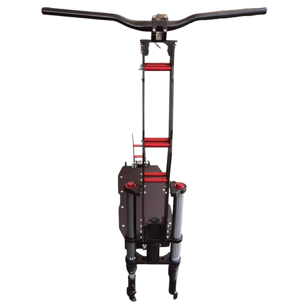 New design Aluminum alloy material 11 inch electric scooter body frame open fork 150mm with hydraulic shock absorber