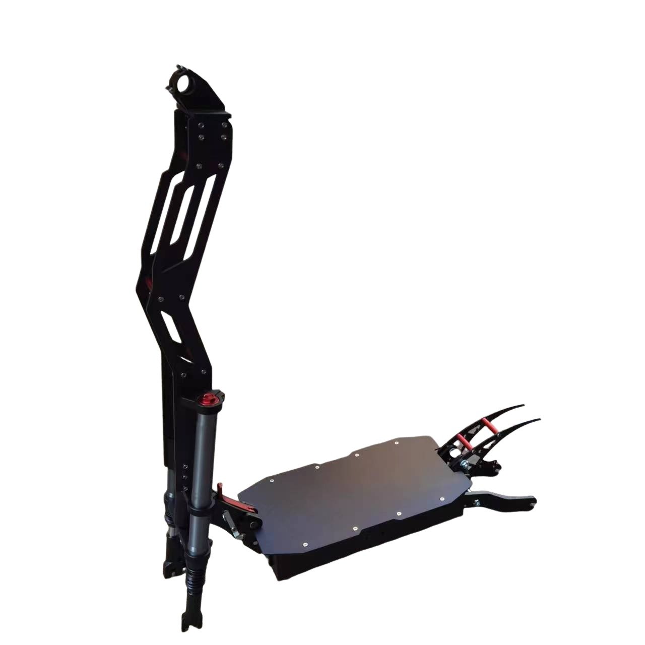 New design Aluminum alloy material 11 inch electric scooter body frame open fork 150mm with hydraulic shock absorber