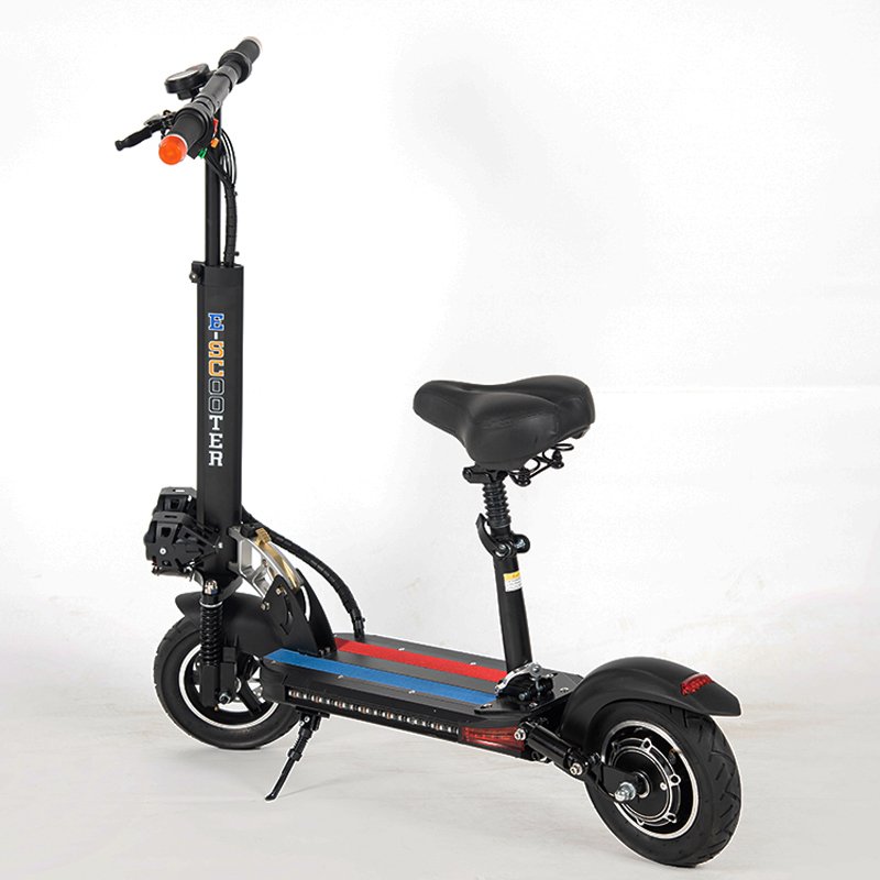 Chinese factory color led fast electric scooter 10 inch foldable luggage scooters for adults