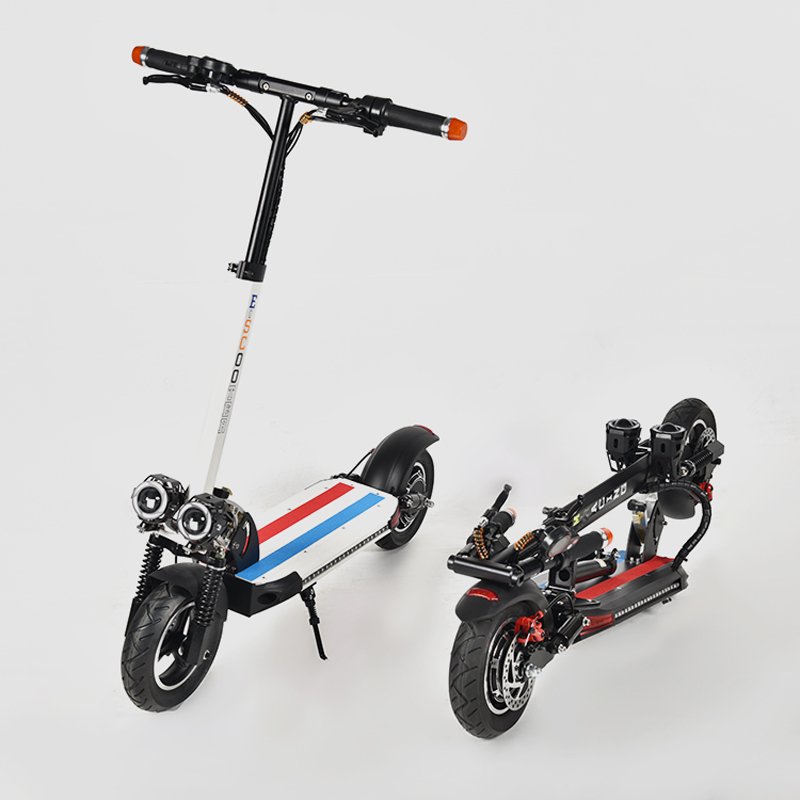Chinese factory color led fast electric scooter 10 inch foldable luggage scooters for adults