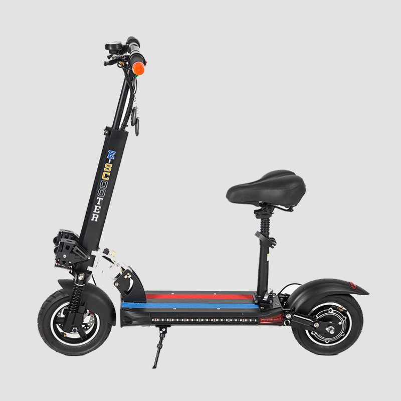 Chinese factory color led fast electric scooter 10 inch foldable luggage scooters for adults