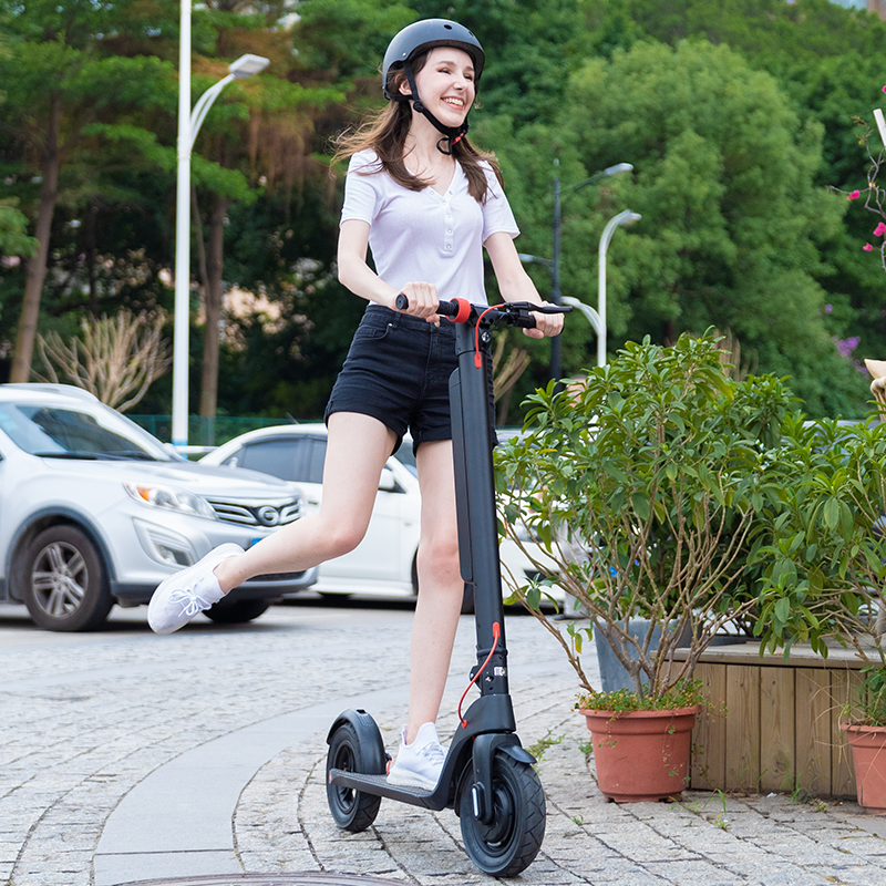 HX 350W Best Smart Classic Electric Step Scooter Optional Seat Customizable Adults Foldable Two-Wheel Powerful Brushless X8