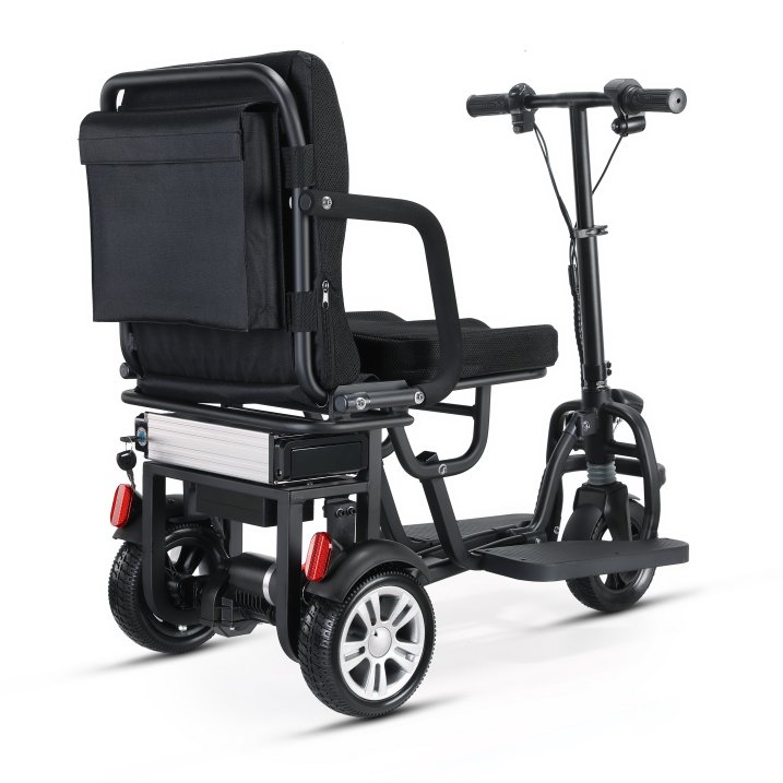 12AH 250W 24V outdoor 3 wheel foldable electric scooter with seat for older people