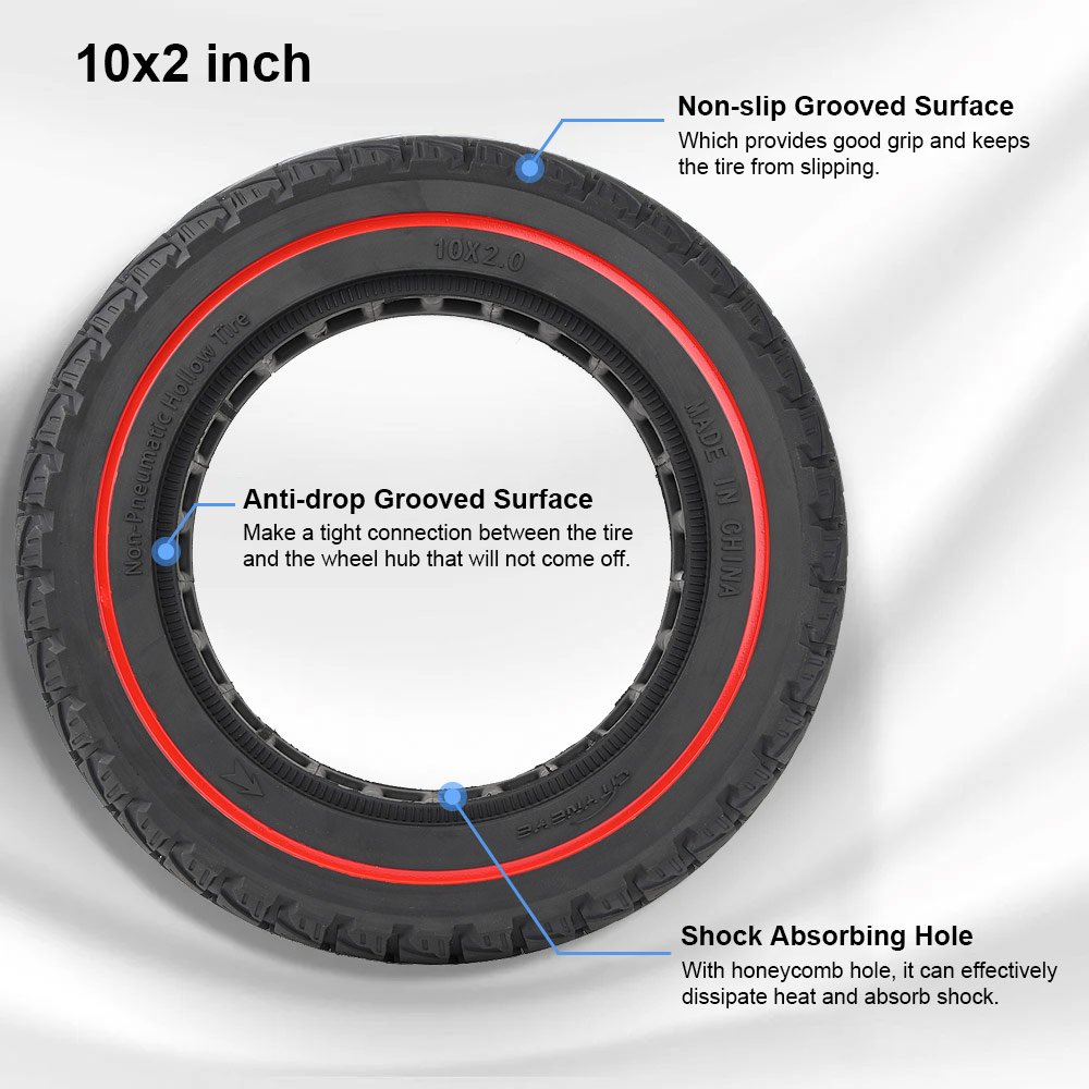 Scooter 10 Inch 10x2.50 Solid Tyre for Kugoo M4 Electric Scooter Inner Honeycomb Solid Tire Rubber Scooter 10*2 5 Tires