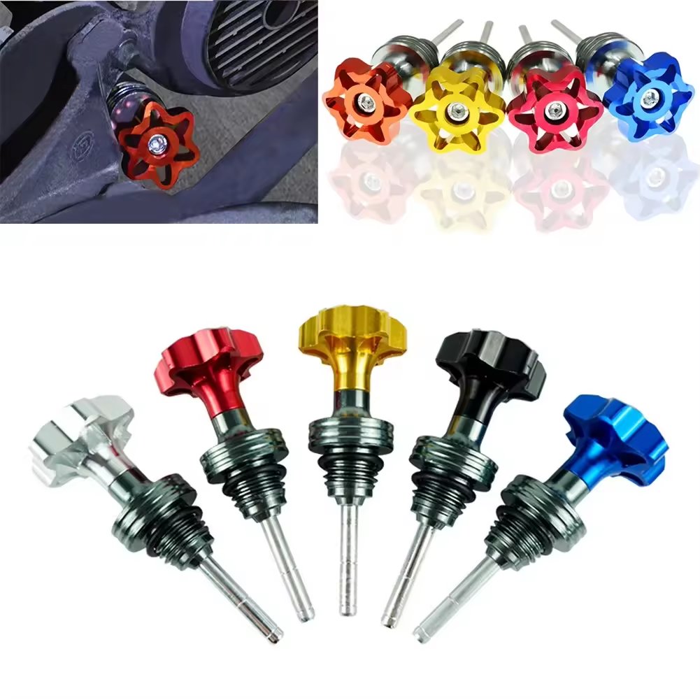 CNC aluminum Oil Level Indicator Gauge Motorcycle Fuel Dipstick for tank yamaha bws125 motorcycle accessories