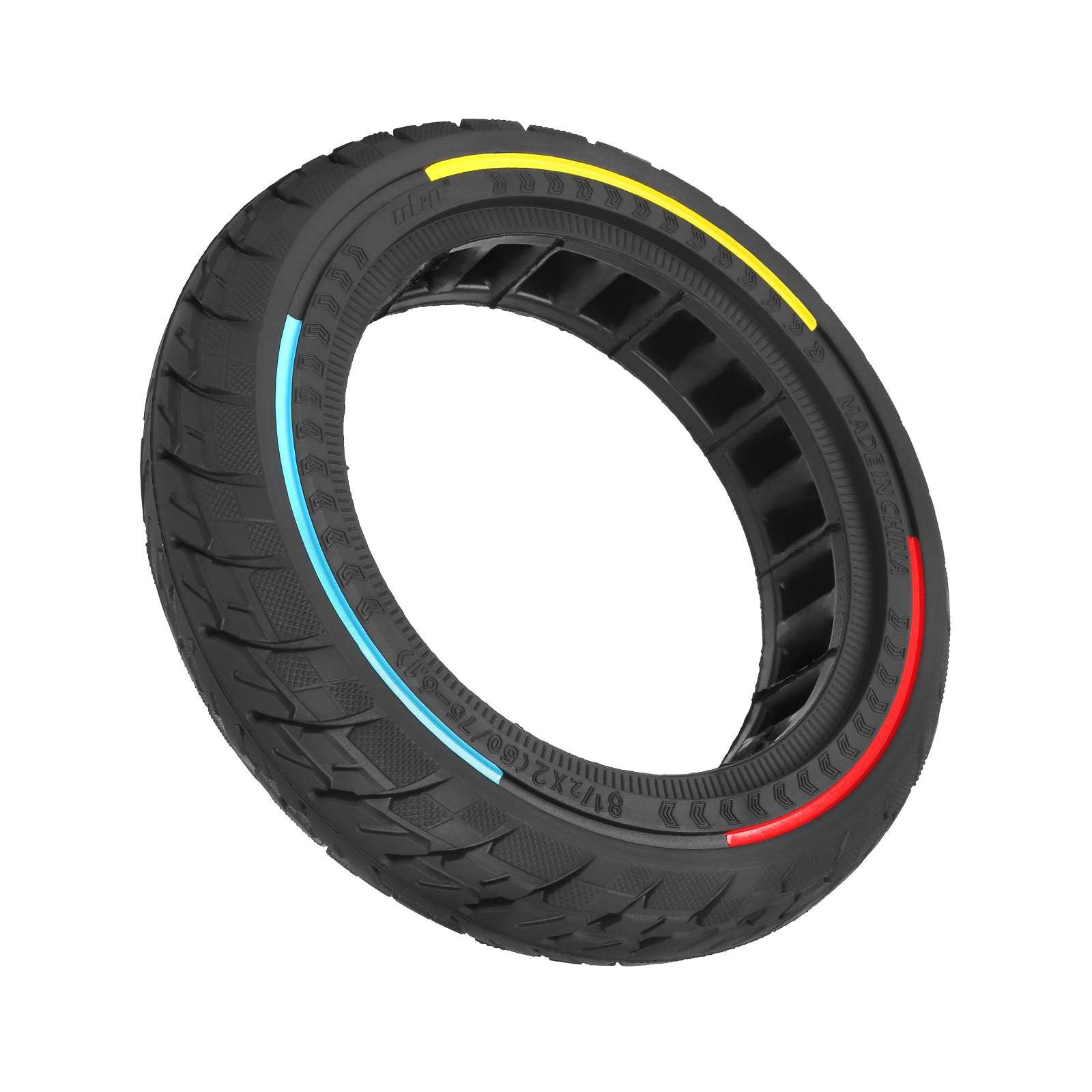 8 1/2*2 (50/75-6.1) Off-Road Solid Tire 8.5 Inch Solid Tyre With Three Colours Circle For Xiaomi M365 1S Pro Scooter Tires Parts