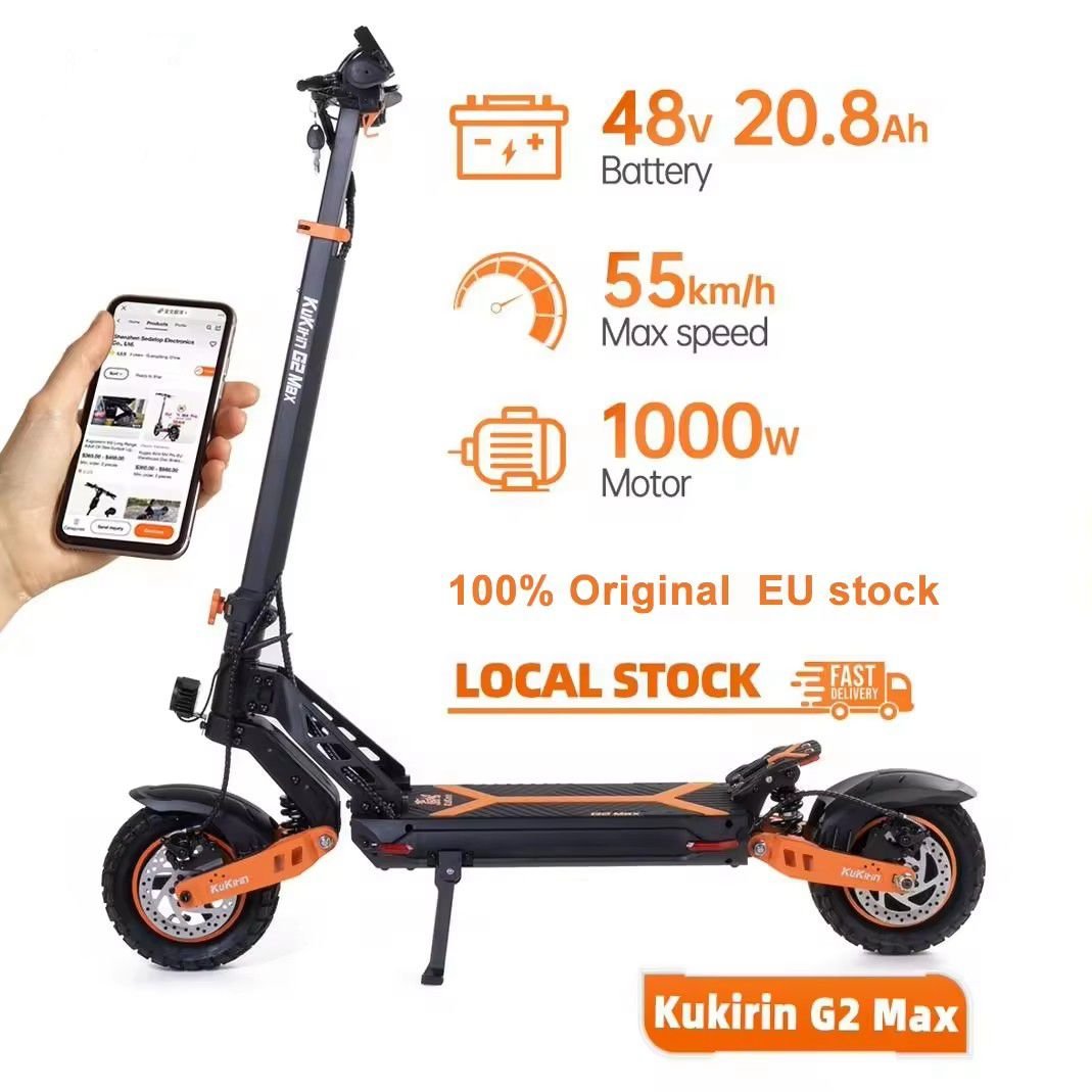 EU Warehouse kukirin G2 Max Electric Scooter for Adults 80km range 1000W Max Speed 55km/h Electric kick scooter