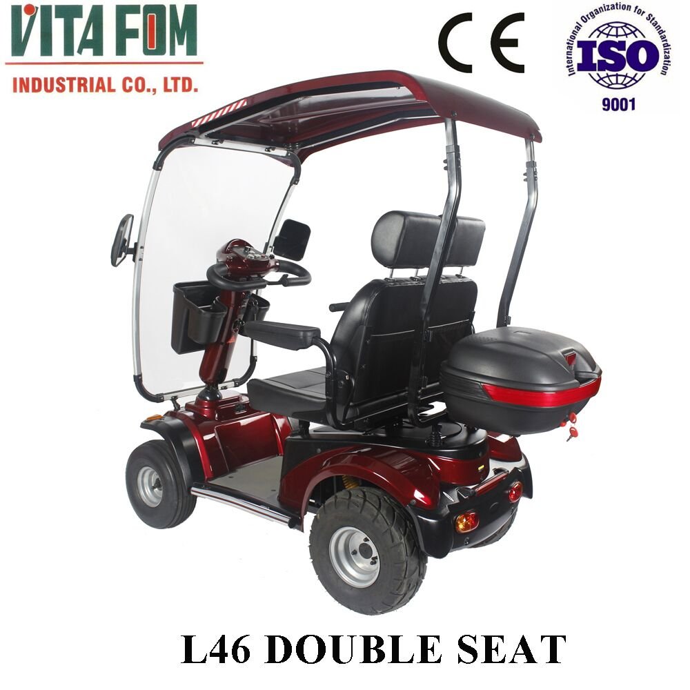 Four wheels electric scooters with roof for sale Handicapped Scooter Golf for Disabled People