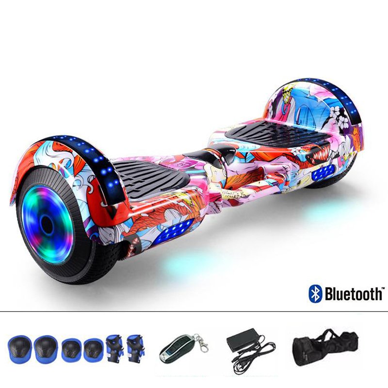 6.5 inch self balance electric scooters hoverboard smart balance with led light and bluetooth factory directly sale discount