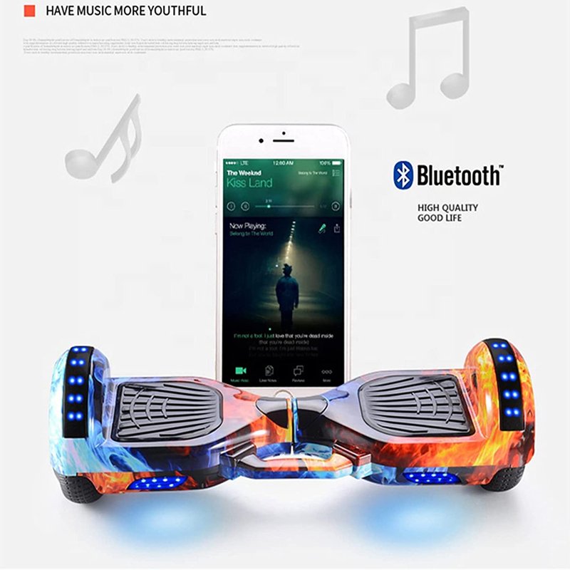 6.5 inch self balance electric scooters hoverboard smart balance with led light and bluetooth factory directly sale discount