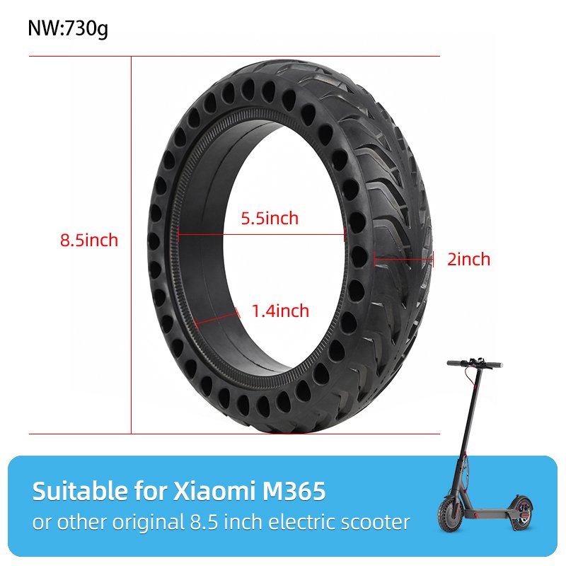 Scooter Solid M365 Tyre Honeycomb Solid Tire Tubeless For Xiaomi Spare Wheels 8.5 Tyre Scooter Part
