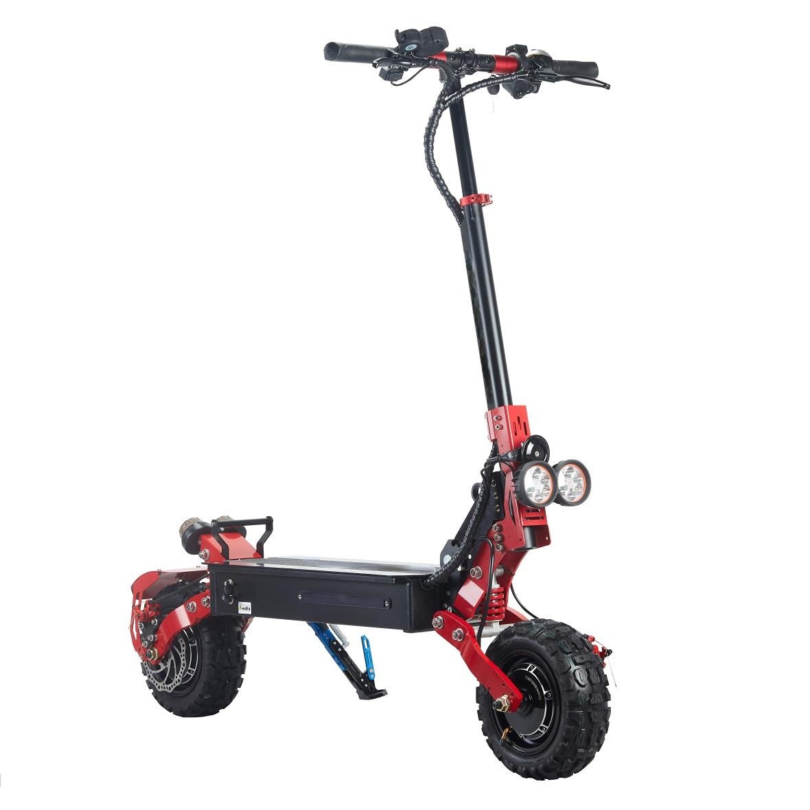 Bright Lights Electric Scooter EU USA LED Display Dual Motors High Speed Folding for Adults Long Trip City Terrain Big Fat 11"