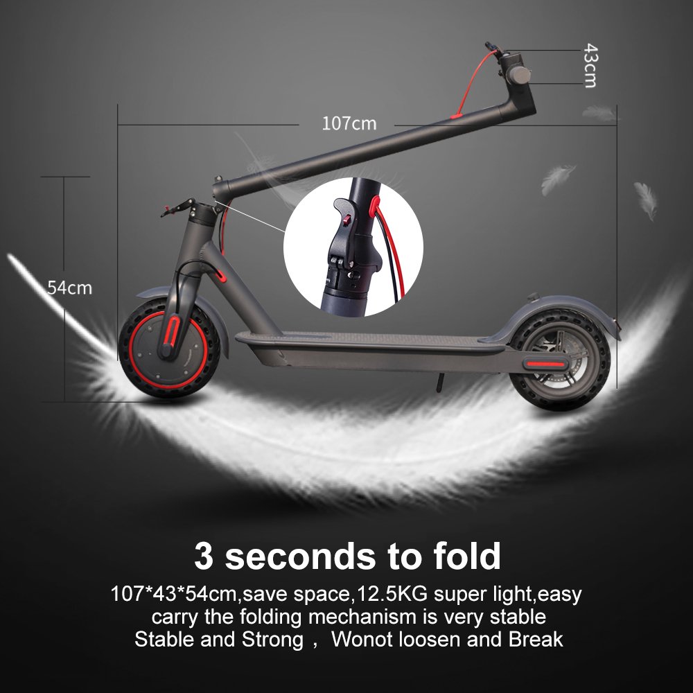 AOVO US Warehouse Drop Shipping Shipment 350W Powerful Engine Folding Adult 2 Wheel Cheap Electric Scooter