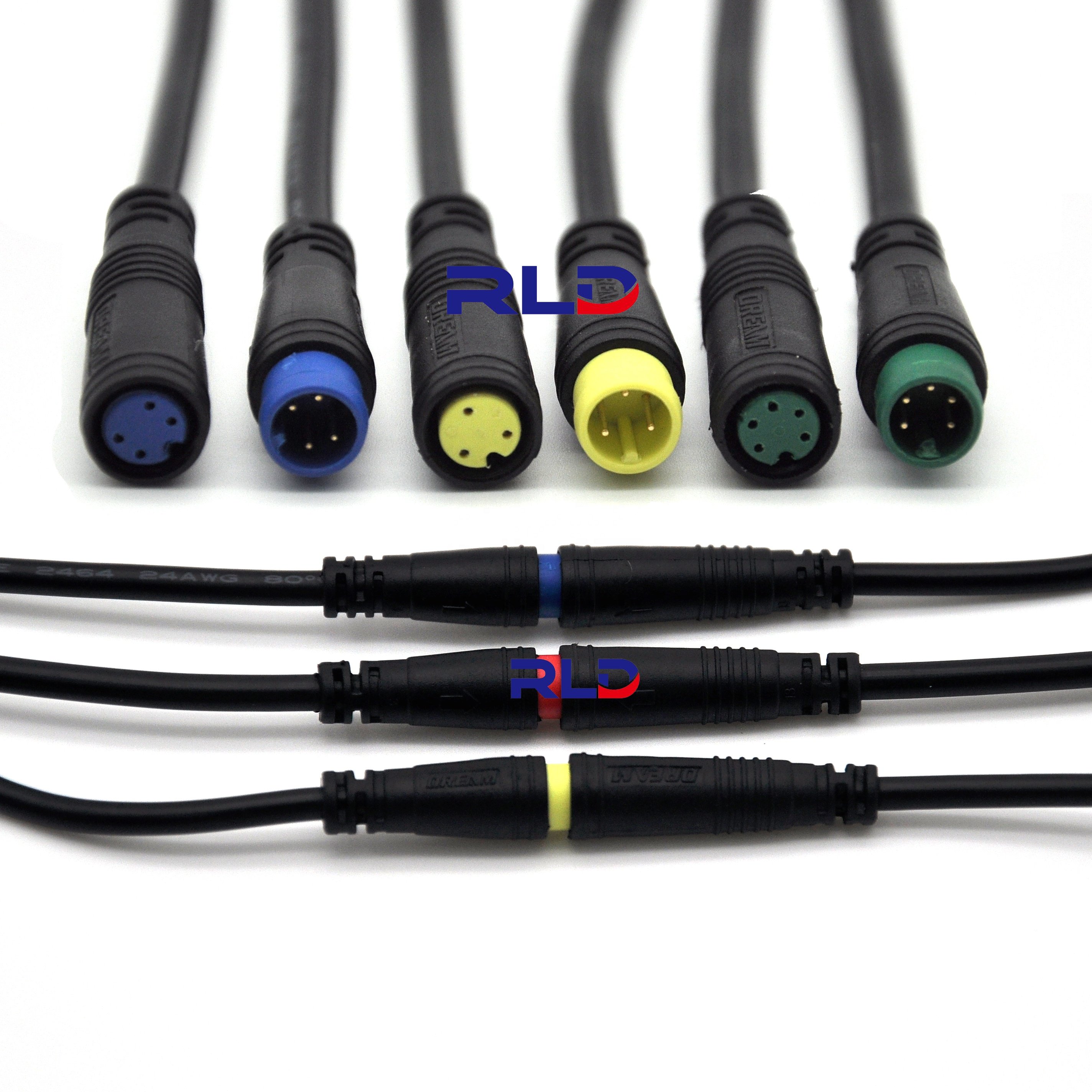 6 pin battery 3pin male connector 5pin connector For Electric Bicycle E Scooter E bikes Parts