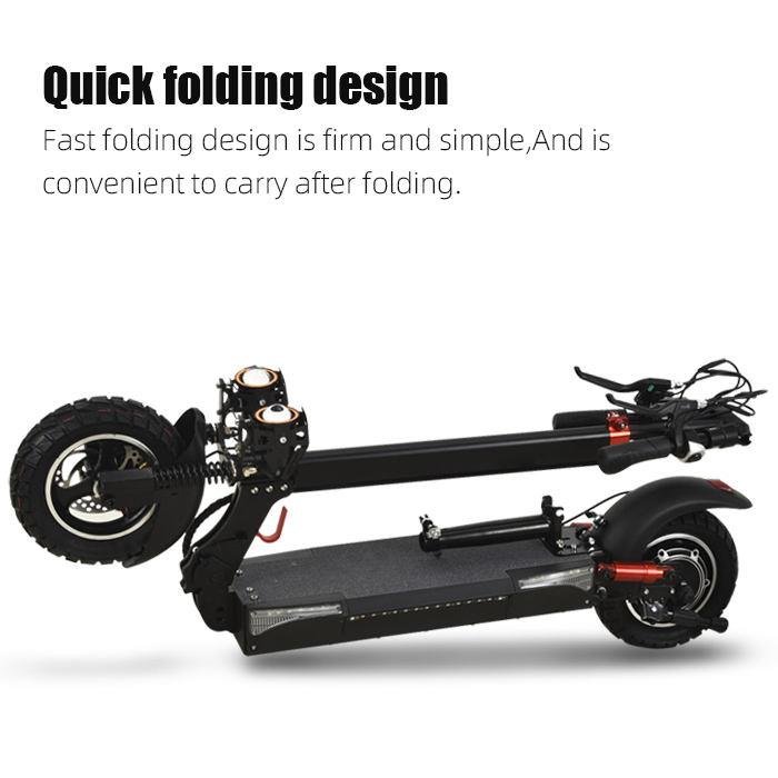 10 Inch Two Wheel Electric Scooter Adult 50 km Long Range Foldable Electric Scooter Powerful Adult EU UK Warehouse