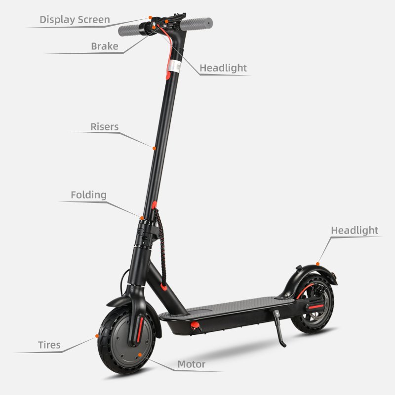 Folding Electric Scooter Long Range E Scooters for Adults Speed 20Km/h