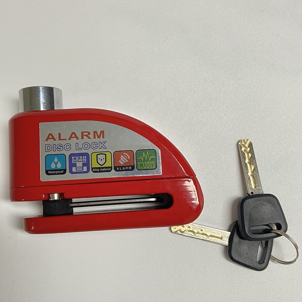 Metal Waterproof Anti-theft Brake Disc Alarm Disc Lock Wheel Disc Brake Lock Motorcycle Bicycles Scooter Bike Spare Parts