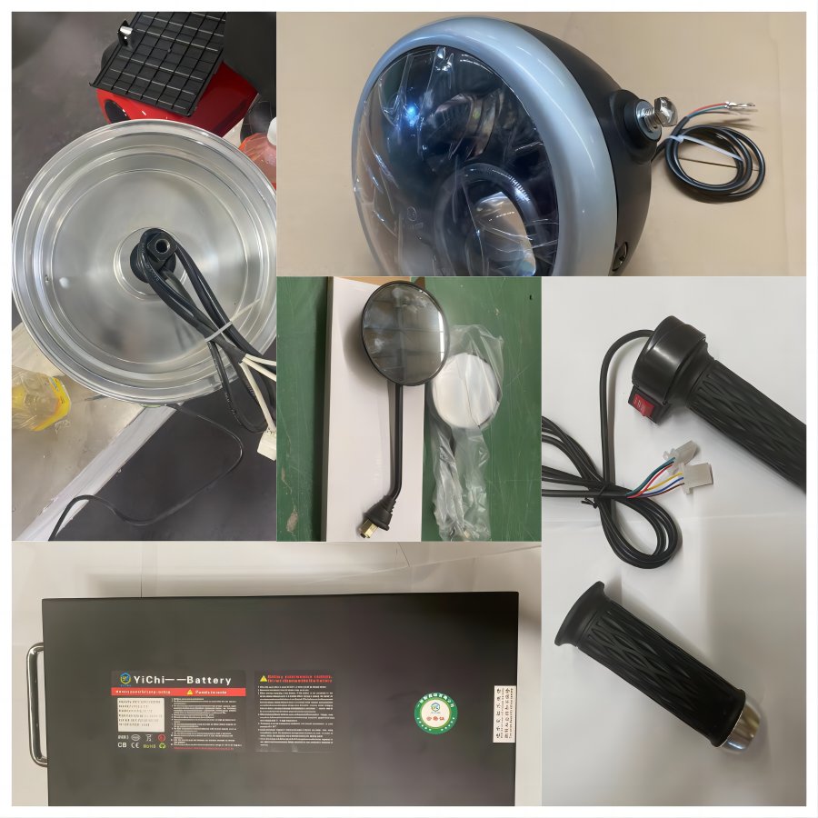 Battery Led Lights Fat Tire Wheel Inner Tube Electric Scooter Parts And Accessories For Scooter Citycoco Trike Motorcycle Repair
