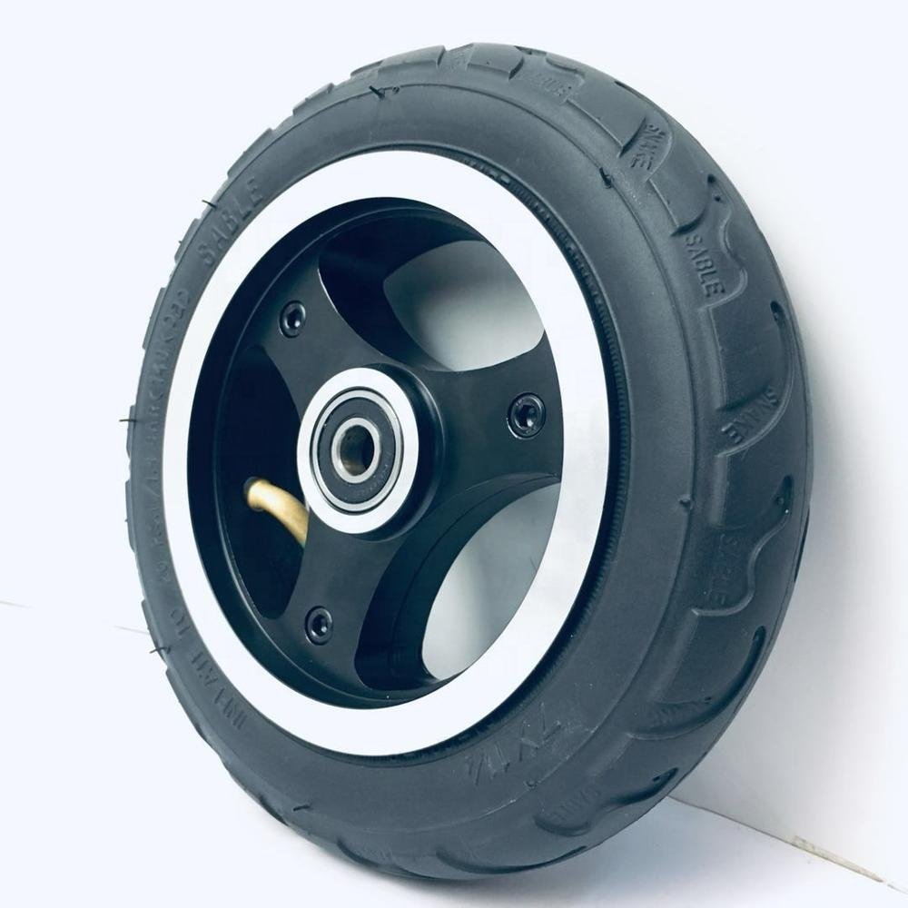7 inch electric scooter wheel rubber air wheel and plastic hub for kid skate