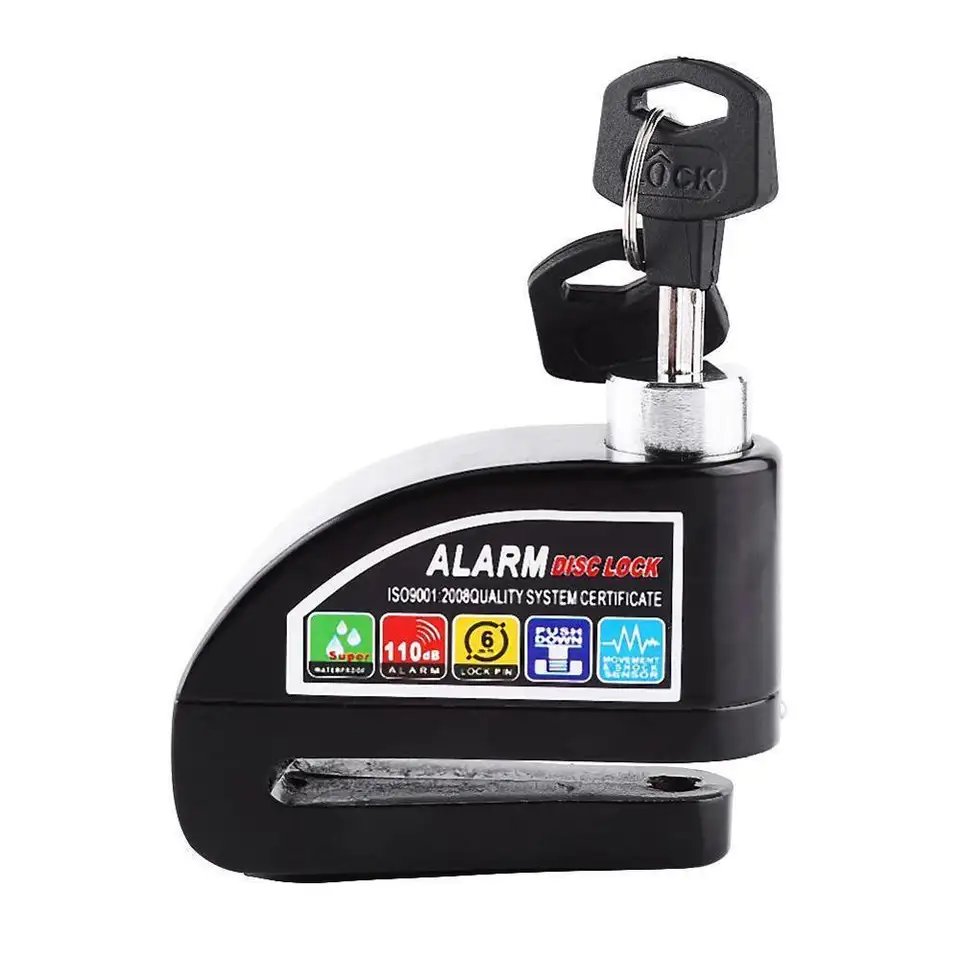 Bicycle Motorcycle Alarm Lock Anti-theft Bike Anti Theft Security Disc Brake Locks 110db Loud Warning Reminder Rope
