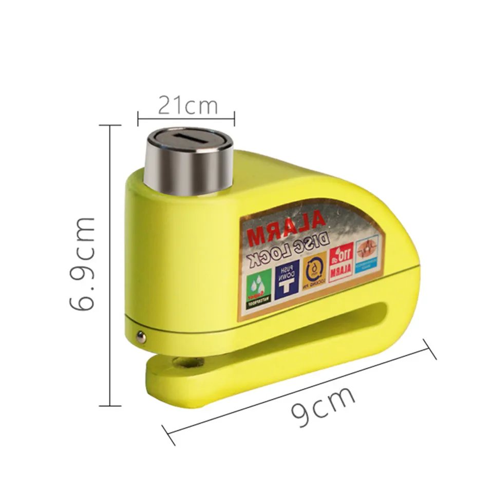 Bicycle Motorcycle Alarm Lock Anti-theft Bike Anti Theft Security Disc Brake Locks 110db Loud Warning Reminder Rope