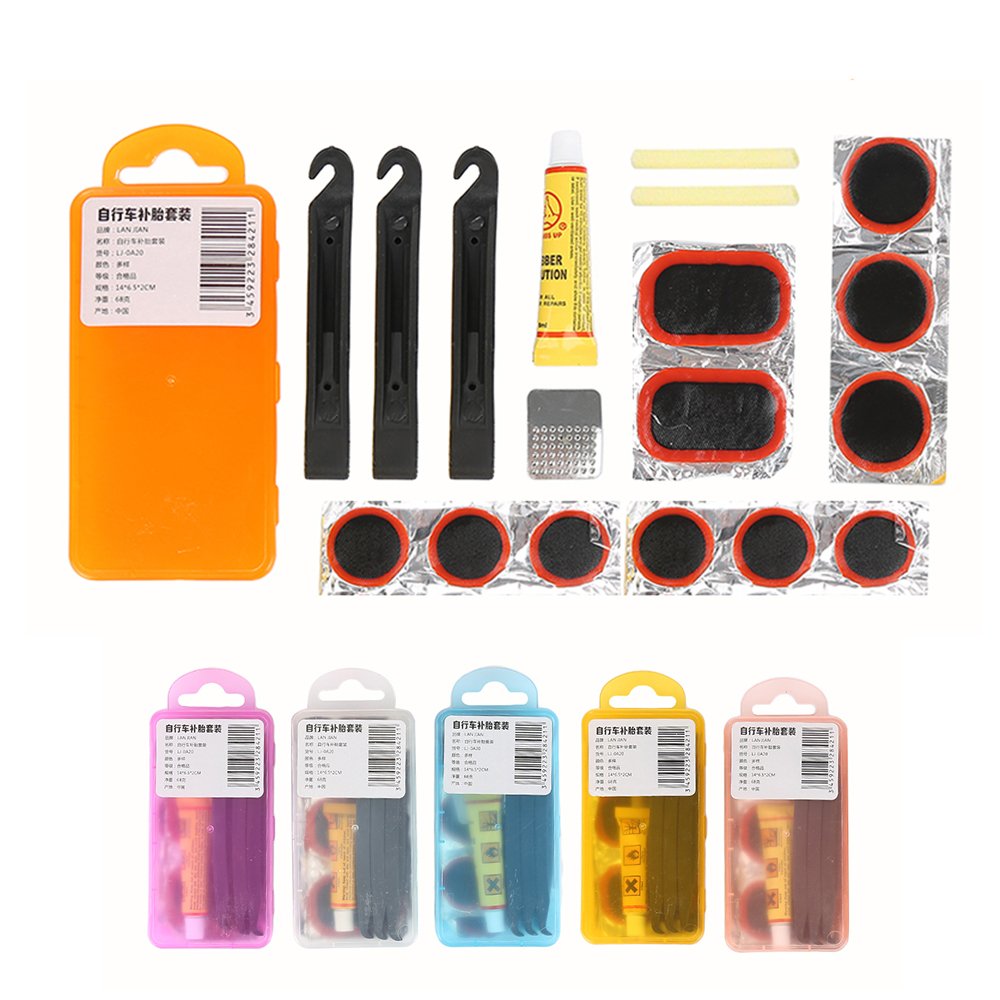 Superbsail MTB Mountain Bike Bicycle Repair Tools Cycling Flat Tire Repair Patch Glue Lever Set Tire Fix Kit Mender Accessories