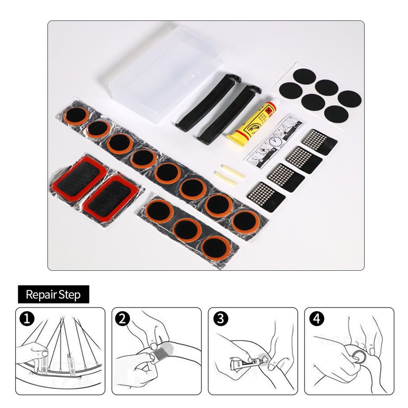Superbsail MTB Mountain Bike Bicycle Repair Tools Cycling Flat Tire Repair Patch Glue Lever Set Tire Fix Kit Mender Accessories