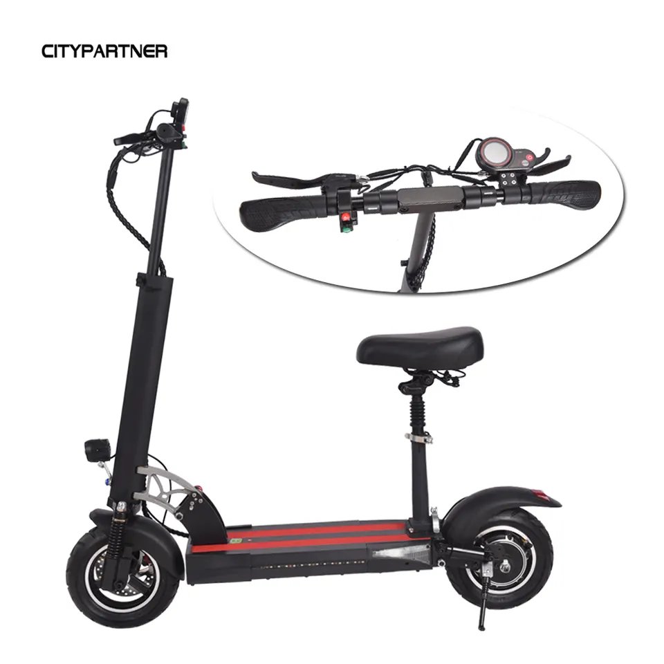 HONGDUO Electric Scooter 10 Inch Adult Foot Scooters Brushless Motor 36V/10Ah 350W