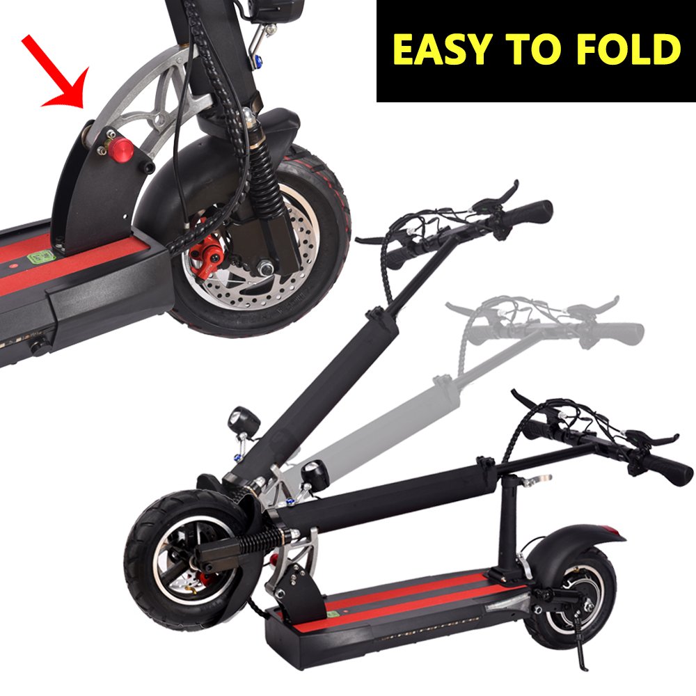 HONGDUO Electric Scooter 10 Inch Adult Foot Scooters Brushless Motor 36V/10Ah 350W