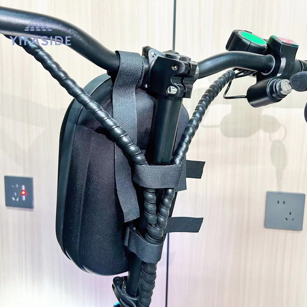 Universal Electrical Scooter Head Handle Bag Big Capacity Storage Bag Front Hanging Durable EVA Fit for Carring Charger Tool