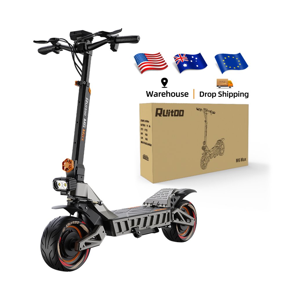 RuiToo M6Max Fat Tire 1500w Dual Motor Off Road Electric Scooter for Adults