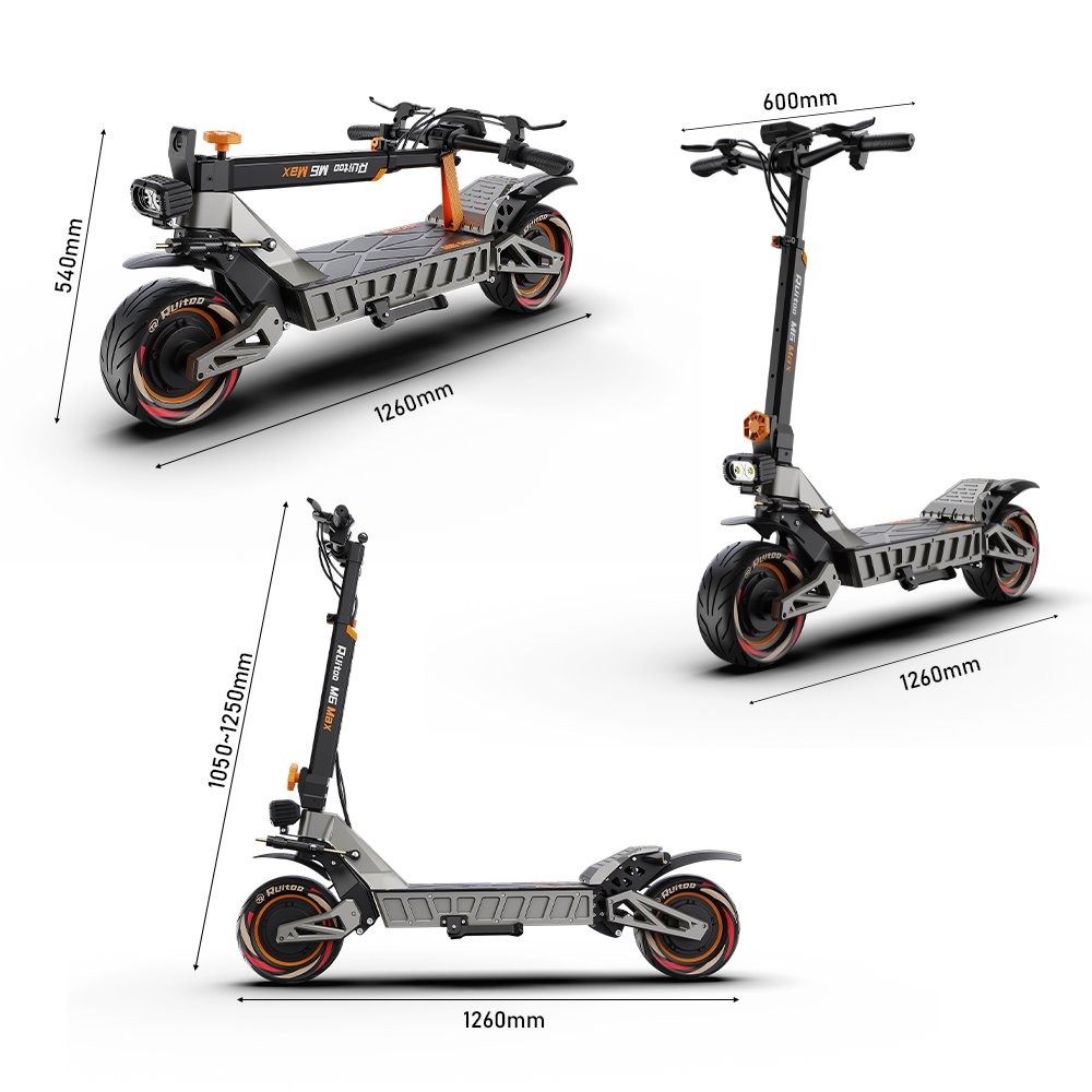 RuiToo M6Max Fat Tire 1500w Dual Motor Off Road Electric Scooter for Adults