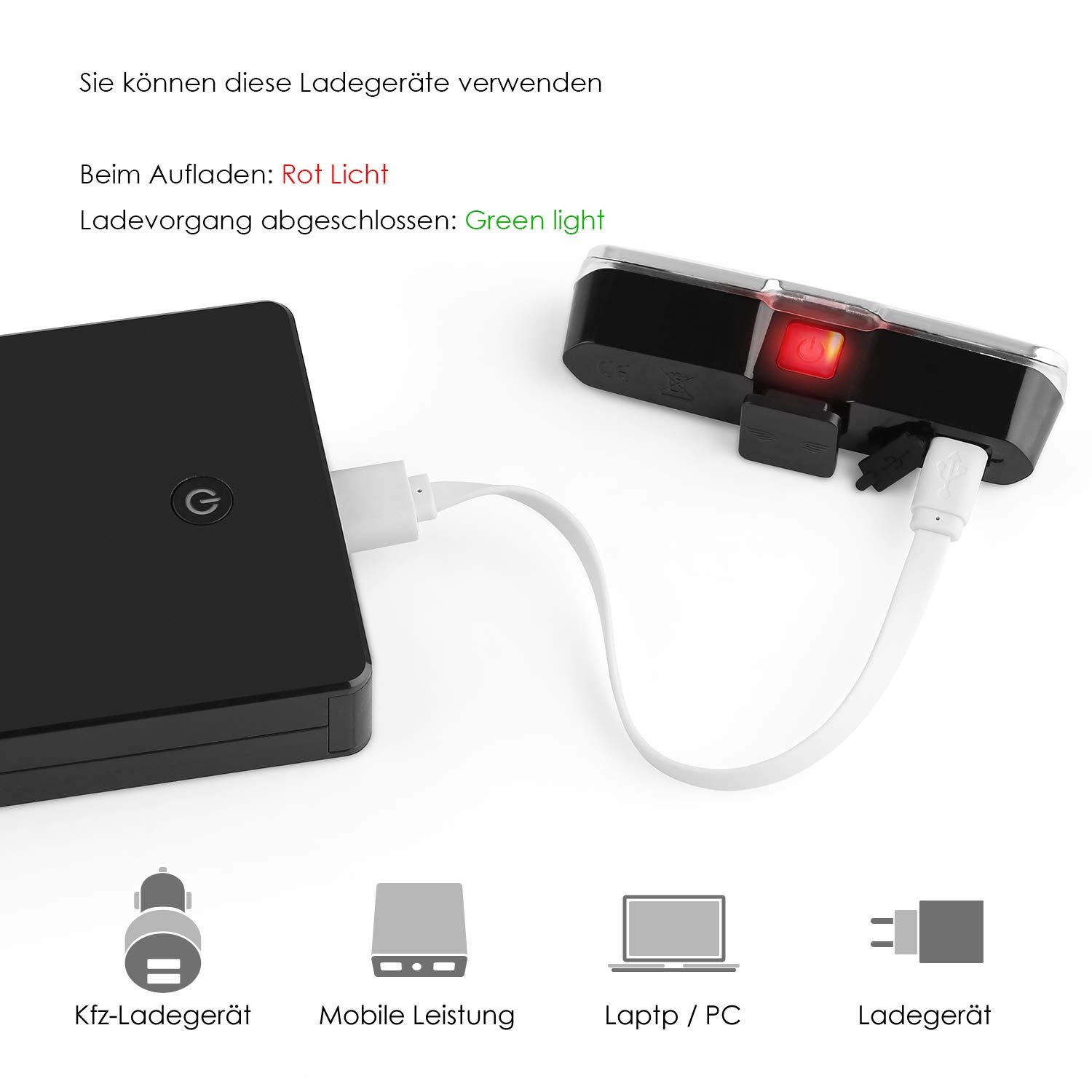 Superbsail Bike Headlight Led USB Rechargeable 5 Mode Option Red Blue Safety Night Light Electric Scooter Spare Parts Wholesale