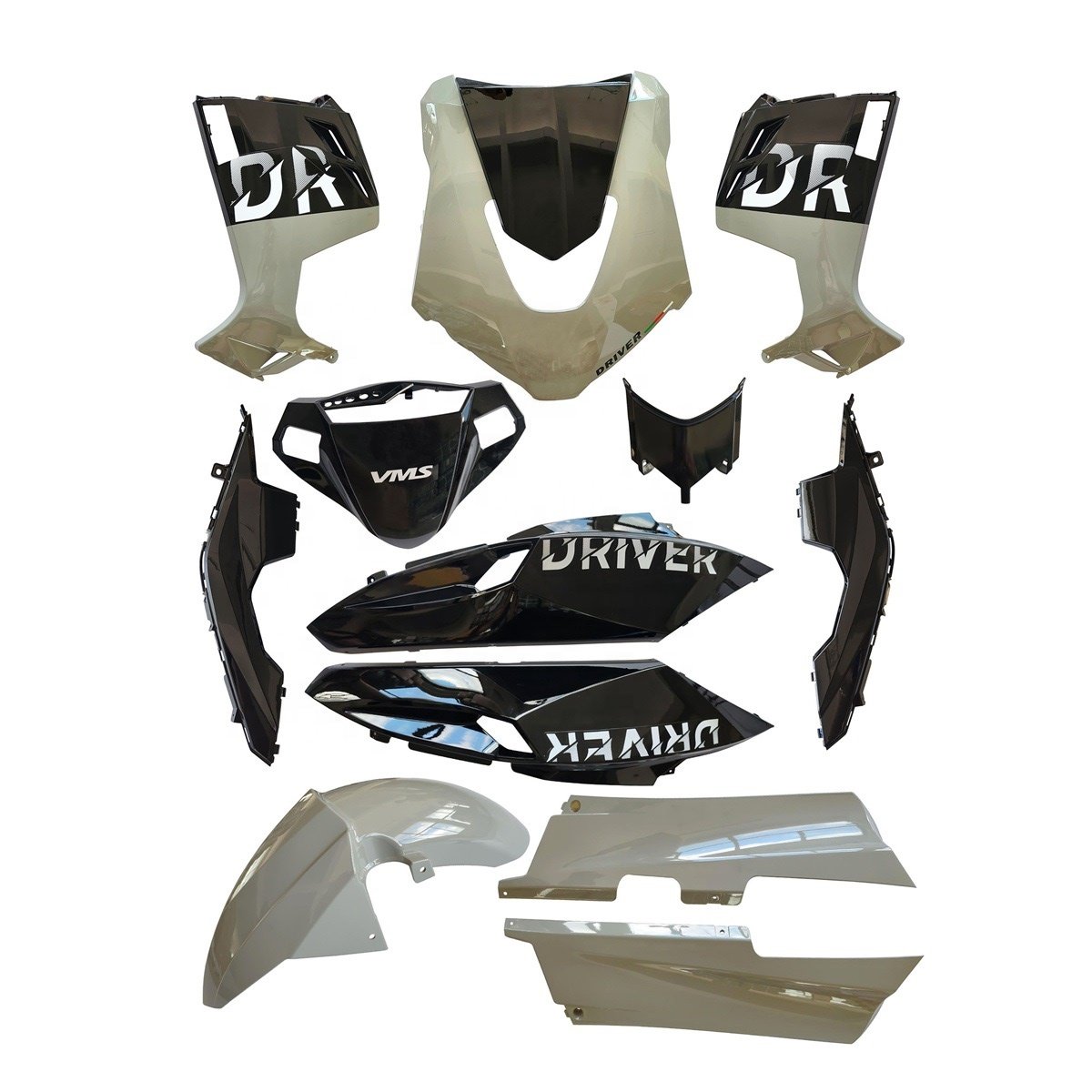 BX23120076 WHOLESALE PRICE SCOOTER PARTS LONGJIA FORMULA125 FORMULA150 PLASTIC PARTS KITS VMS SCOOTER PARTS OF GROWSUN
