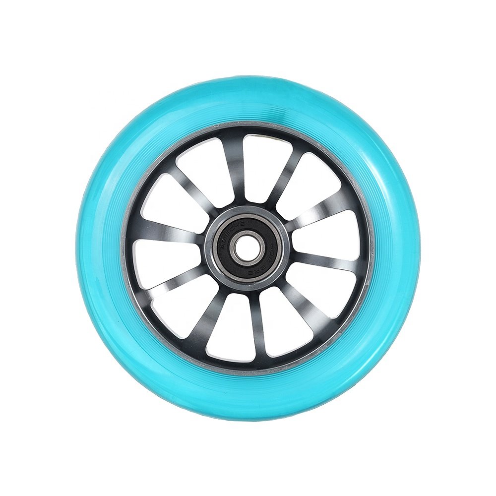 Huoli Pro Stunt Scooter Wheels 110mm 120mm 130mm Wheels Abec-9 Bearing Aluminum Alloy Core Transparent Color Scooter Wheel