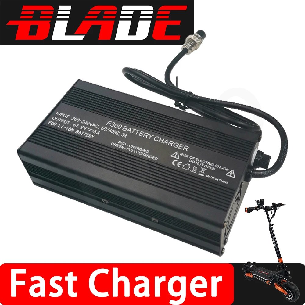 Original 67.2V 5A Fast Charger 3-Pin Suit For Blade GT Blade 10S Fighter 11+ Blade 10D 60V 5A Quick Charge E-Scooter Parts