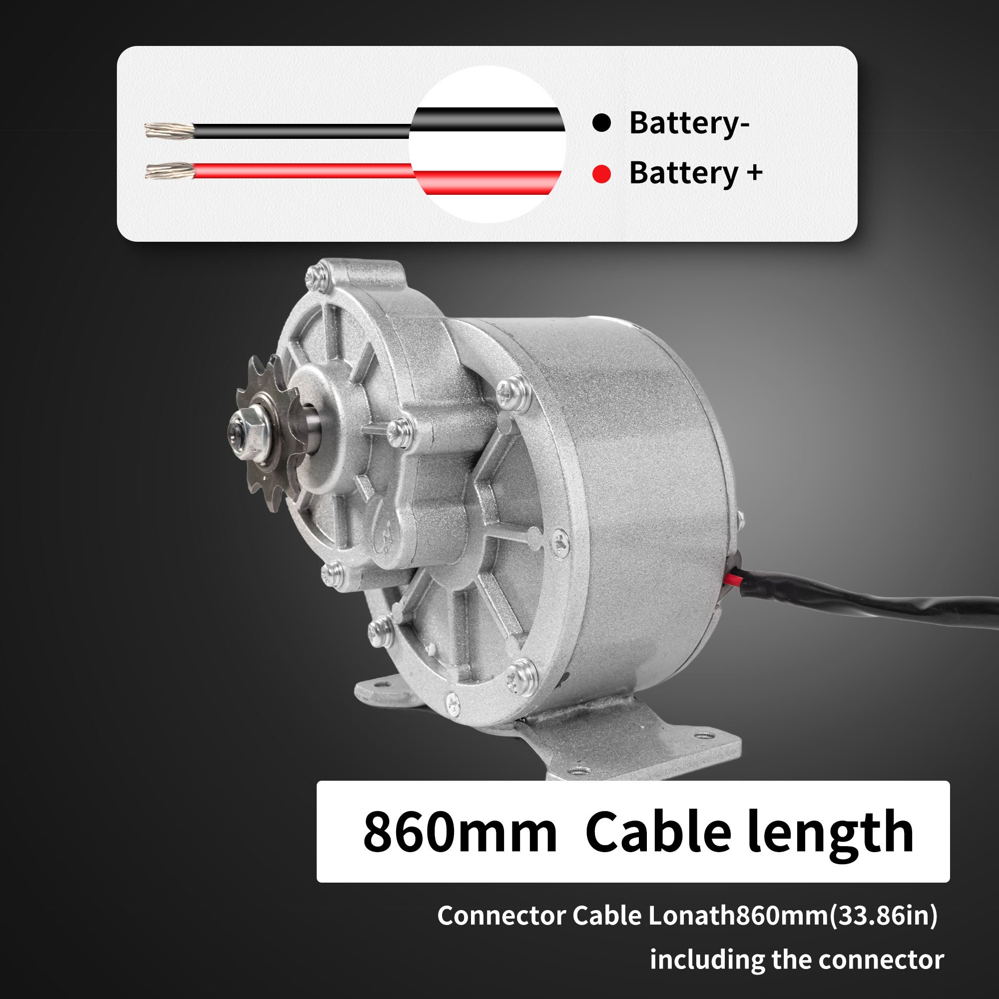 MY1018 24V 36V 450W Electric Bicycle Motor Permanent Magnet Brushed DC Motor for Cars & Wheelchairs