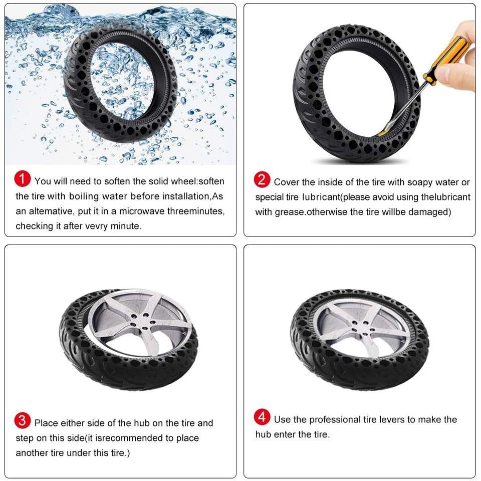 Inch 8 1 2x2 And Wheels Electric Scooter Honeycomb Riding Soild Parts Full For Xiaomi Tyre Mijia Pro M365 Solid Tire 8.5inch