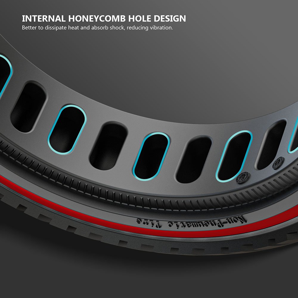 8.5*2 elastic solid tire belt red for M365 pro pro2 electric scooter accessories & parts free inflatable explosion-proof tire