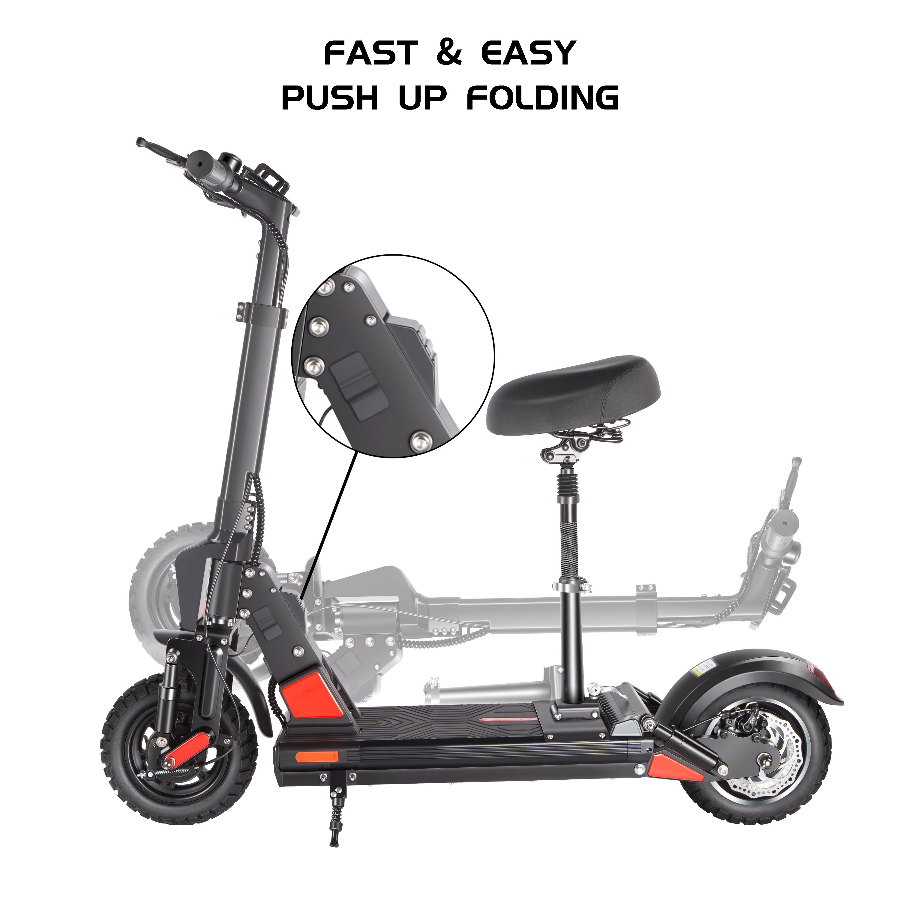 EU UK free shipping BOGIST C1 Pro scooter 10 Inch Mini 13Ah 500W Portable Electric Scooter Folding Electric Scooter with Seat