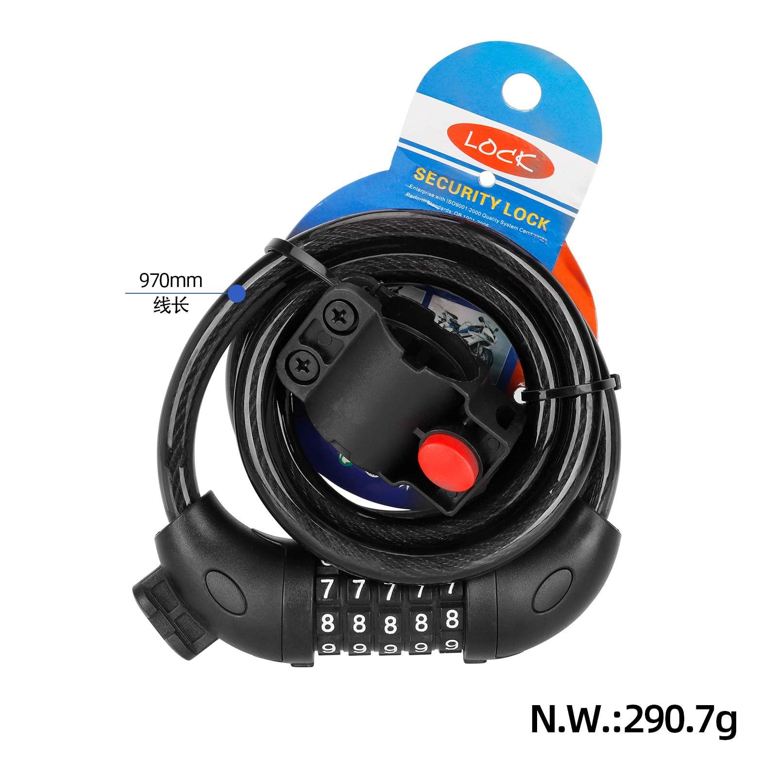 EU Warehouse Electric Scooter Lock Bike Spare Parts E-Scooter Password Resettable 5-Digit Combination Lock with High Security